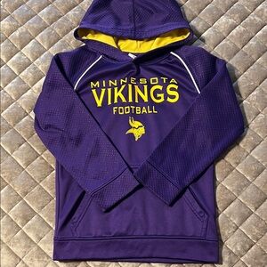 NFL Team Apparel Minnesota Vikings Youth S (6/7) Purple Hoodie